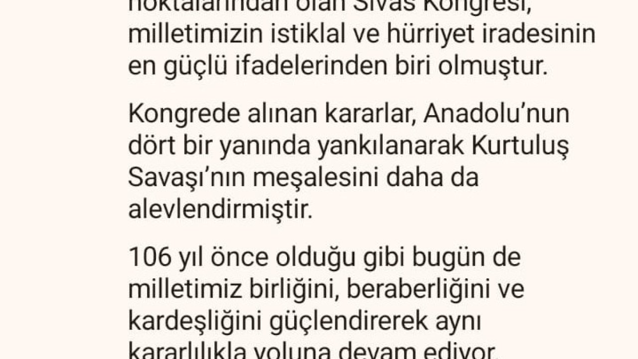 İletişim Başkanı Duran:"106 yıl önce olduğu gibi bugün de milletimiz birliğini, beraberliğini ve kardeşliğini güçlendirerek aynı kararlılıkla yoluna devam ediyor"