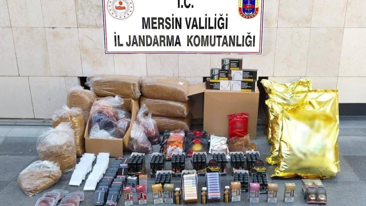 Mersin’de kaçak makaron operasyonu