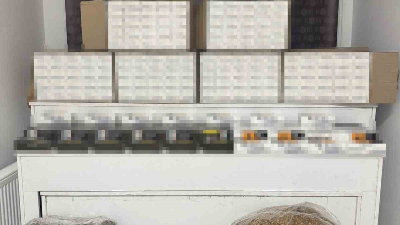 Bandrolsüz 75 bin dal boş makaron ele geçirildi