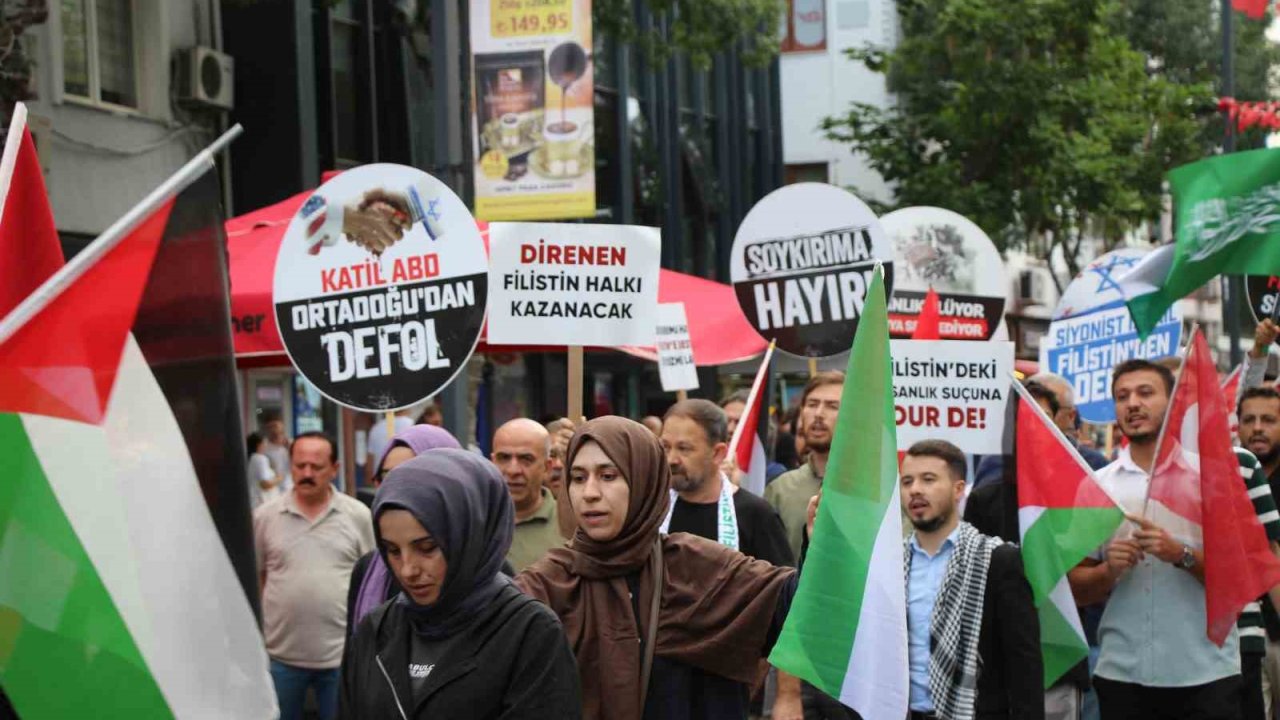 Uşak’ta Sumud Filosu ve Gazze’ye destek yürüyüşü