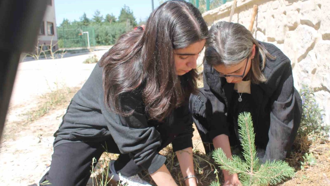 Bayburt’ta öğrenciler fidanları toprakla buluşturup ‘Yeşil Vatan’ için geleceğe nefes oldular
