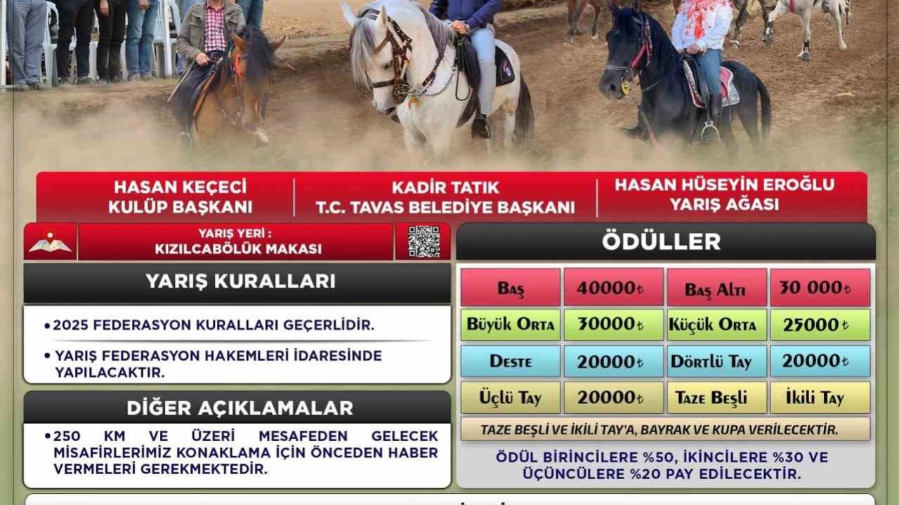 Rahvan atlar 14. kez Tavas Ovasında koşacak