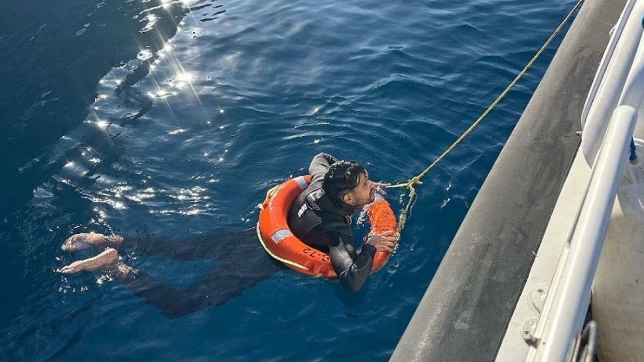 Yüzerek Yunanistan’a geçmeye çalıştı