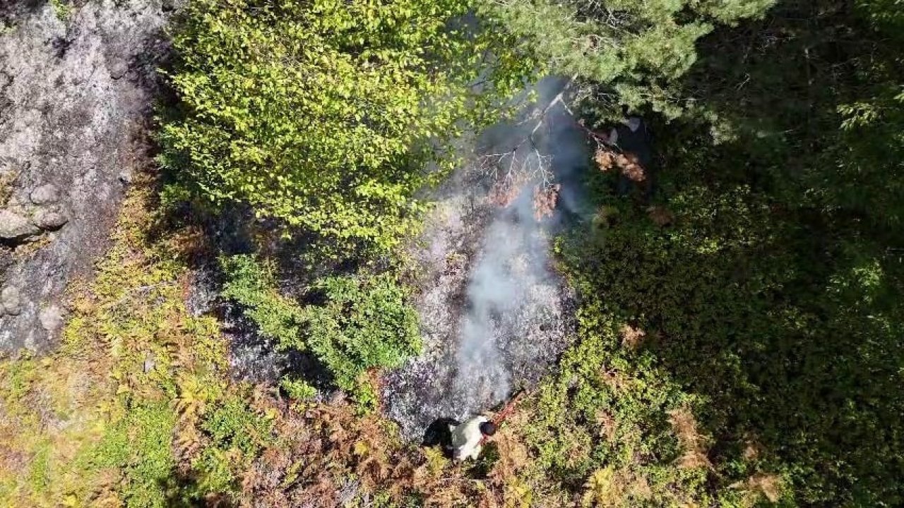 Orman yangınının 2’nci gününde de soğutma çalışmaları sürüyor