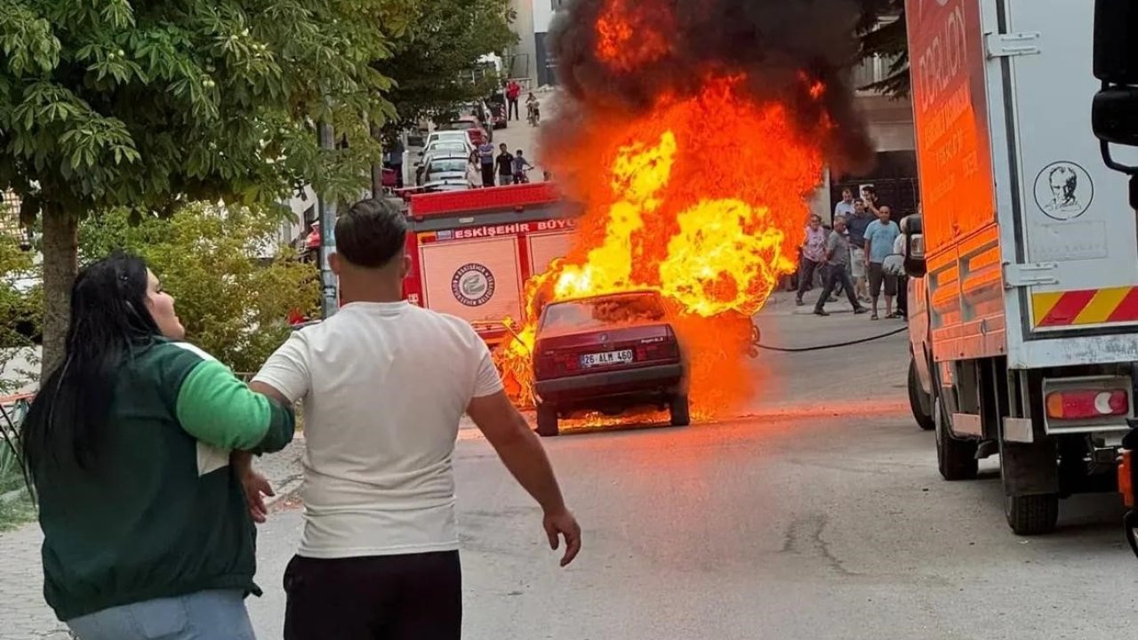 Dört yıllık birikimi ile aldığı, 1 defa kullandığı aracı 30 dakikada yandı