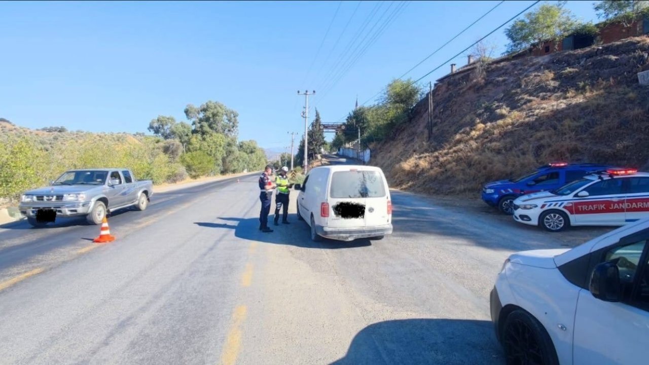 Köşk’te jandarmadan trafik denetimi
