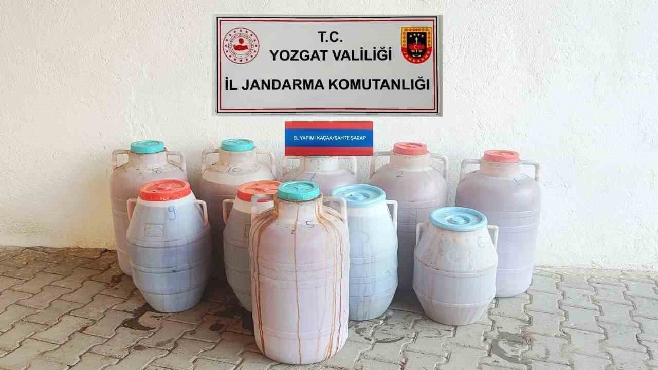 Yozgat’ta 471 litre kaçak içki ele geçirildi
