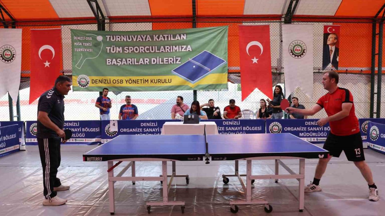 Denizli OSB’de 6. Geleneksel Masa Tenisi Turnuvası başladı