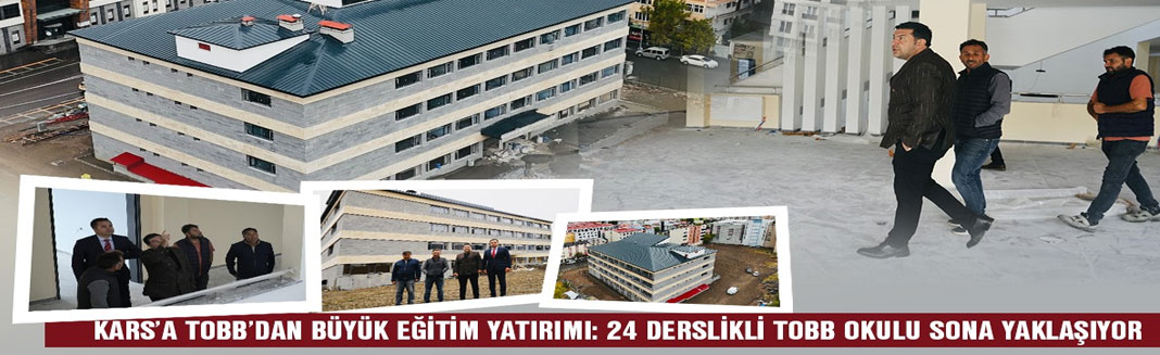 Başkan Bozan, TOBB Okulu inşaatında incelemelerde bulundu.