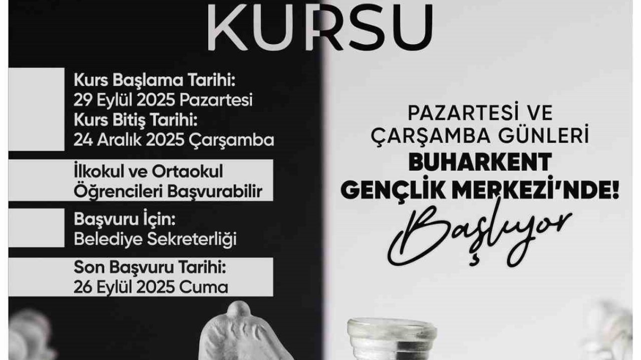 Buharkent’te satranç kursu başlıyor