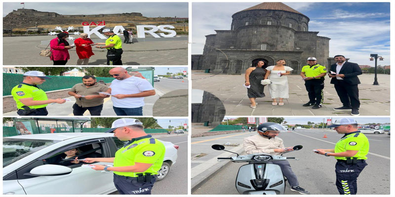 Kars’ta Trafik Güvenliği İçin Bilgilendirme Çalışması yapıldı