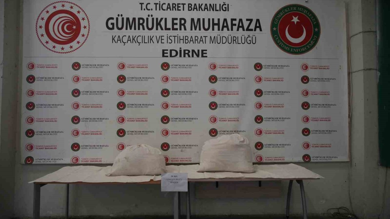 Kapıkule’de 51 kilo uyuşturucu yakalandı: 2 tutuklama