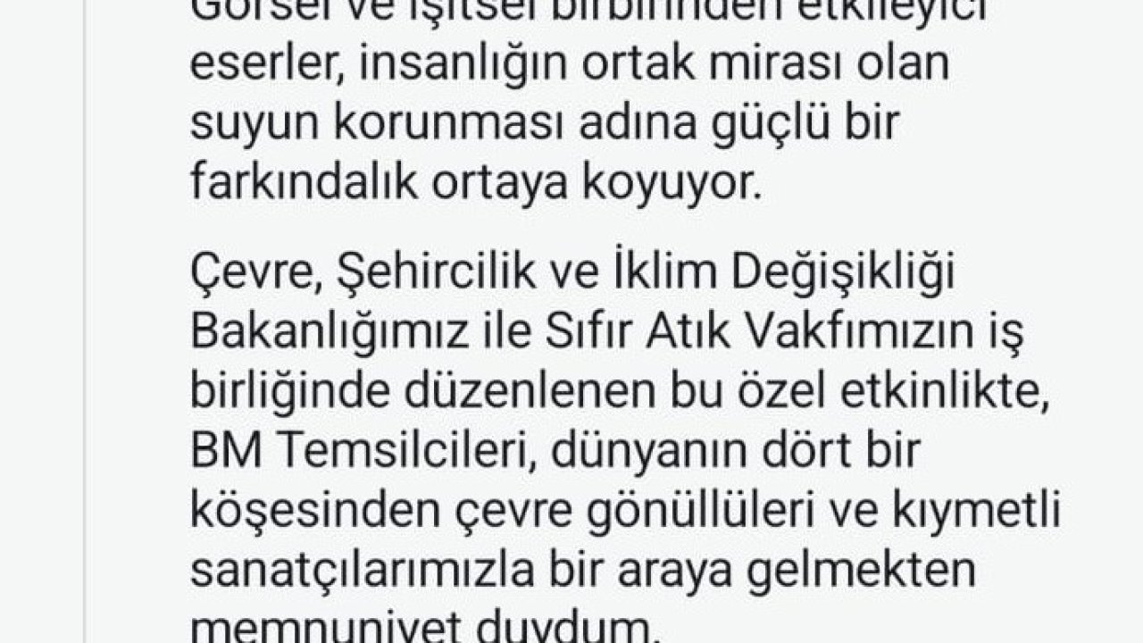 Emine Erdoğan’dan New York’ta açılan "Sıfır Atık Mavi-Damla Damla" sergisine ilişkin paylaşım