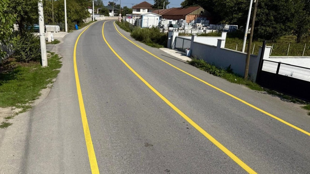 Yol güvenliği için çizgi çalışmaları başladı