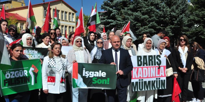 Kars'ta  "Gazze için sessiz çığlık" etkinliği