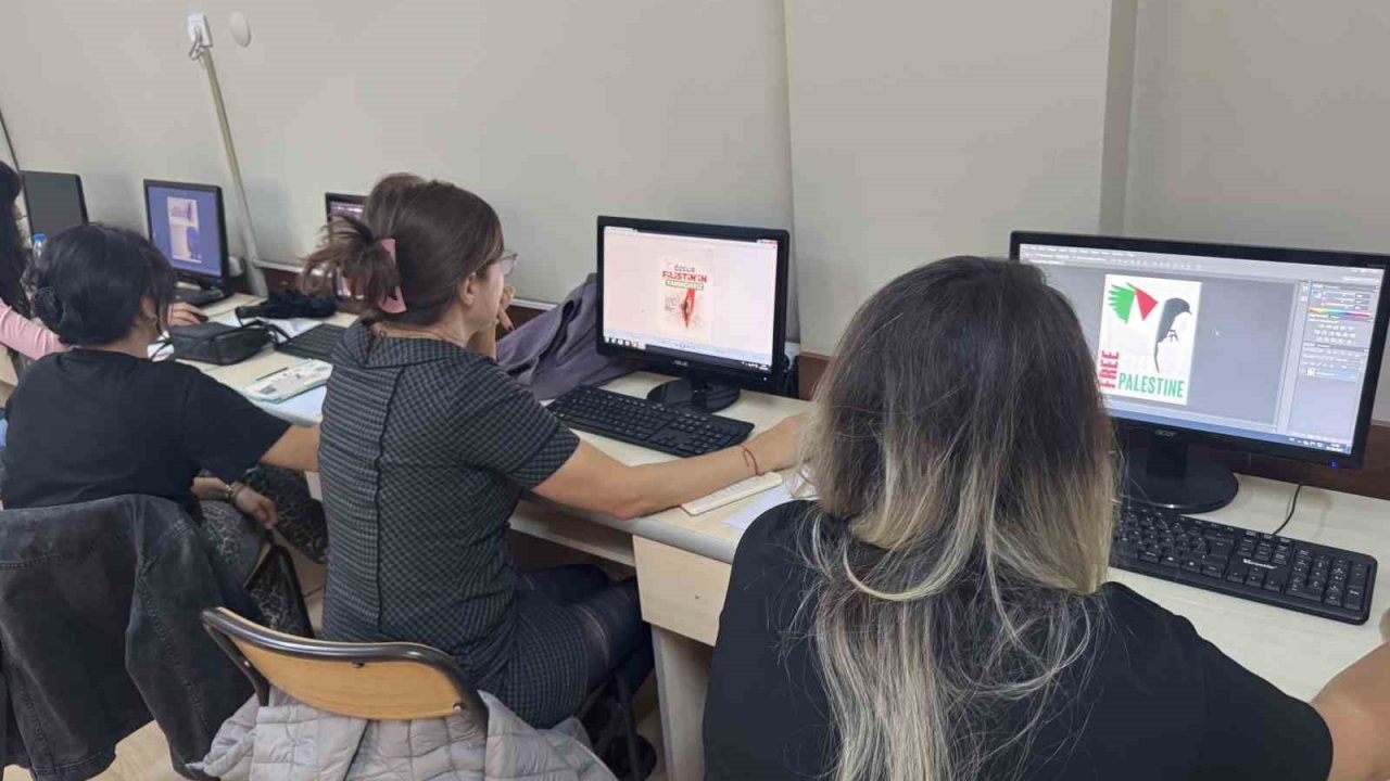 Bornovalı kursiyerlerden Filistin’e destek