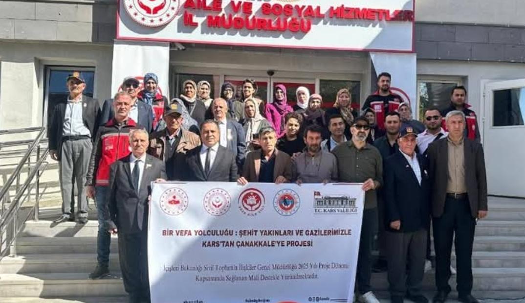 Kars'ta Şehit Yakınları ve Gaziler Çanakkale’ye Uğurlandı