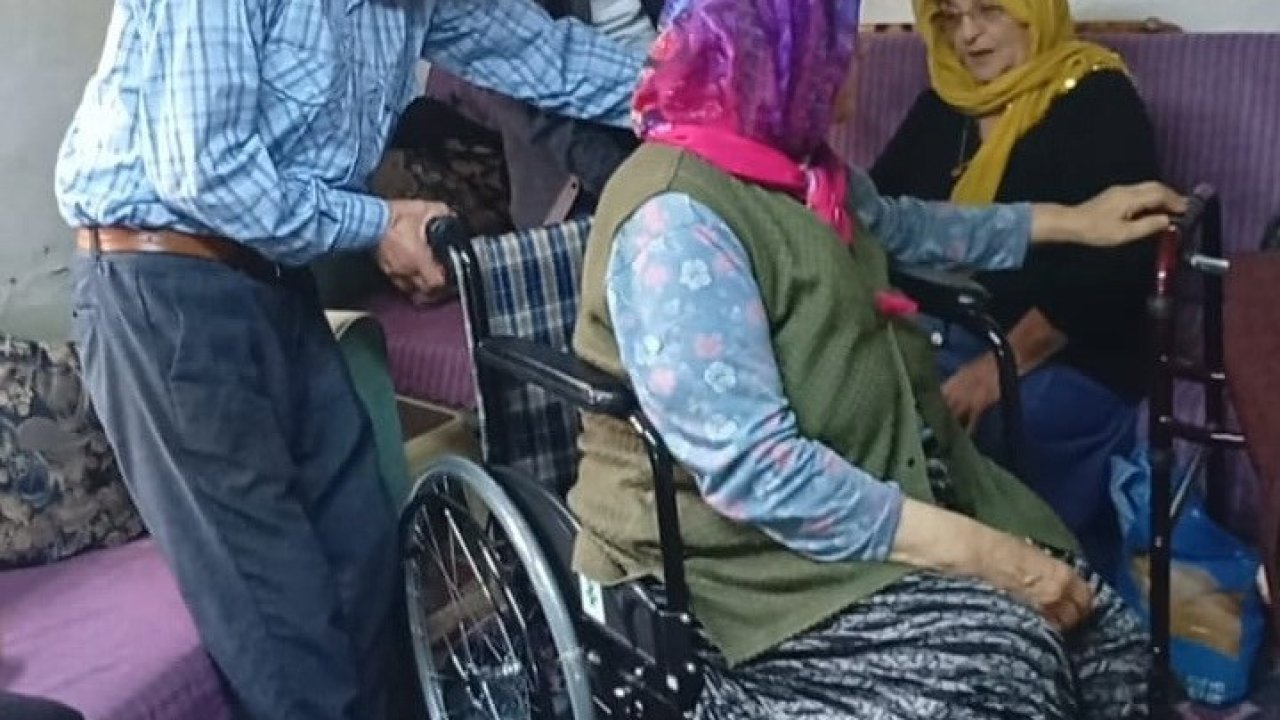Emekli astsubaylardan tekerlekli sandalye desteği
