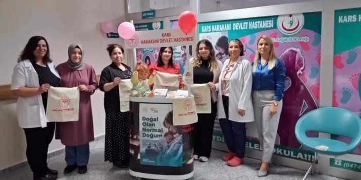 Kars Devlet Hastanesi’nde Normal Doğum Haftası Etkinliği