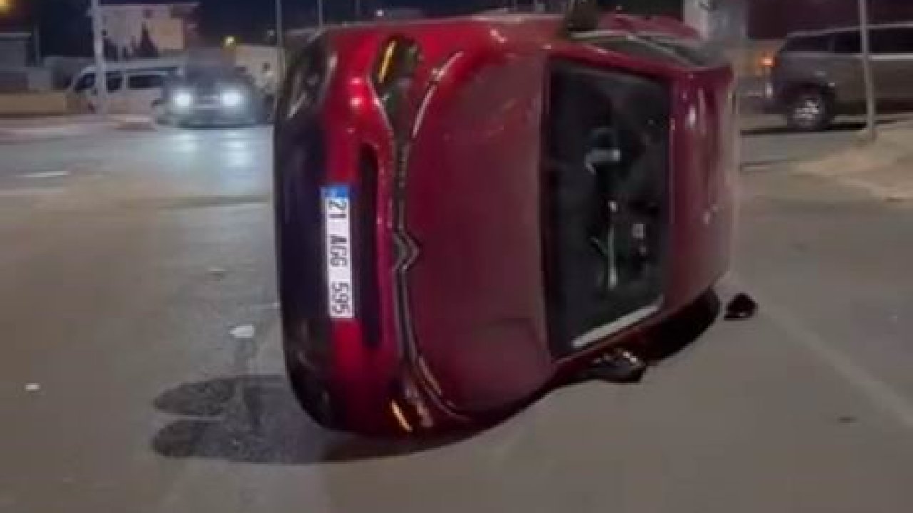 Diyarbakır’da araç takla attı: 1 yaralı