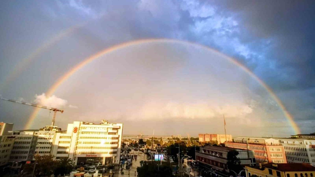 Yağmur sonrası Samsun’dan kartpostallık manzara
