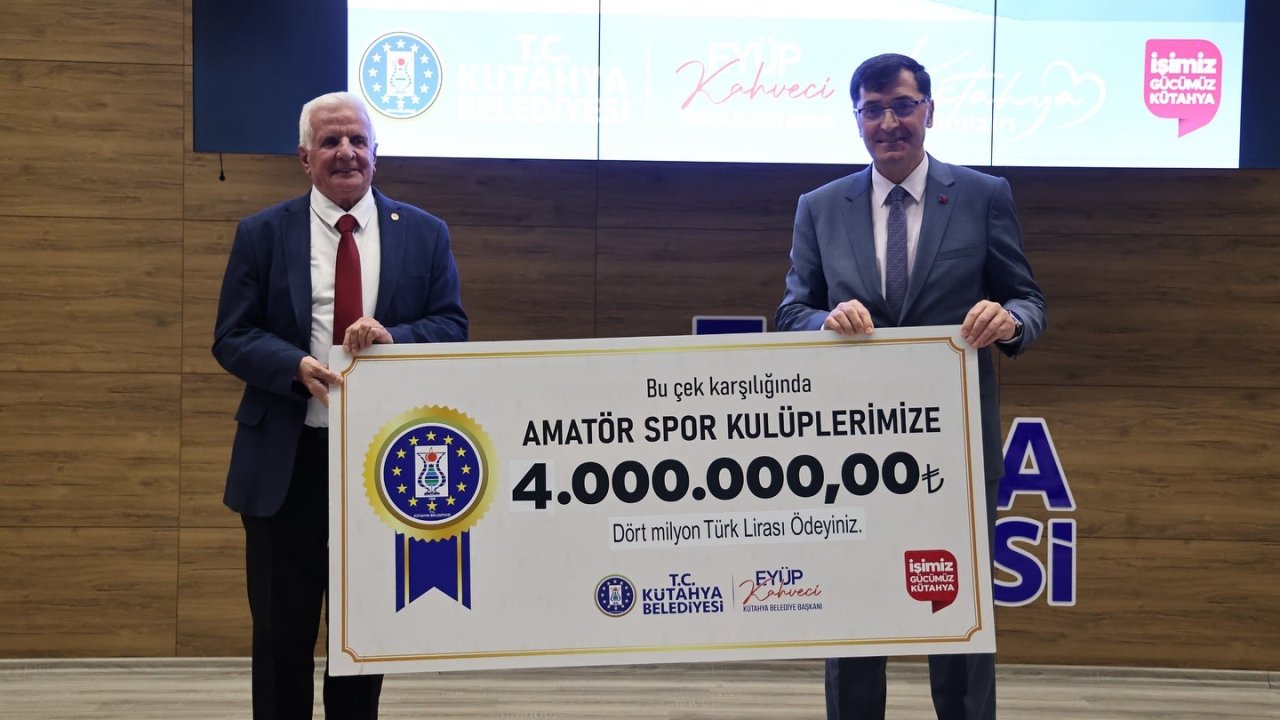Kütahya Belediyesi’nden amatör spor kulüplerine 4 milyon TL destek