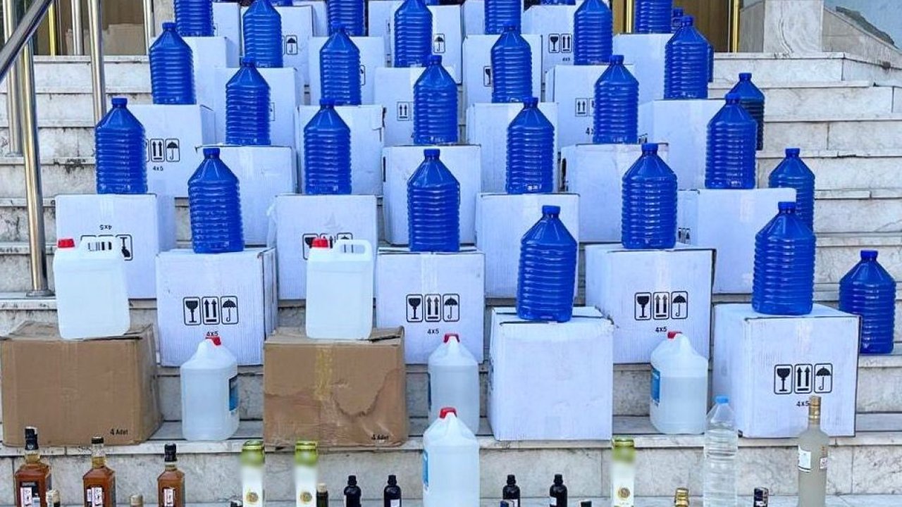 Denizli’de 642 litre kaçak alkol  yakalandı