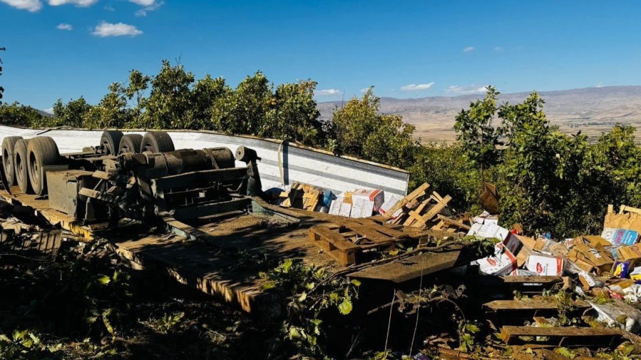 Muş’ta freni boşalan tır kaza yaptı: 1 yaralı