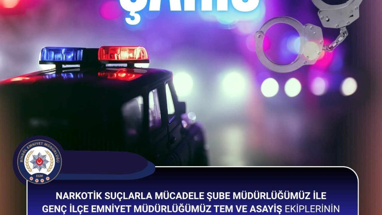 Bingöl’de hakkında 15 yıl kesinleşmiş hapis cezası bulunan zanlı tutuklandı