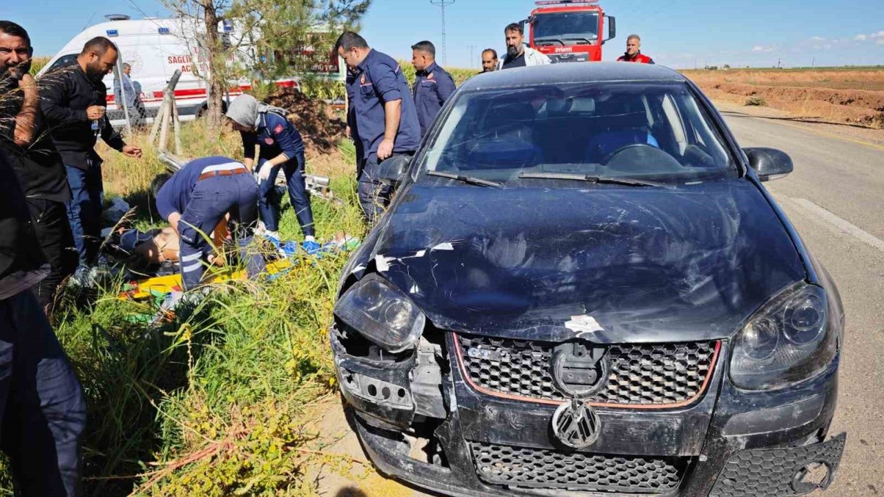 Mardin’de otomobil ile motosikletin çarpıştığı kazada 1 kişi yaralandı