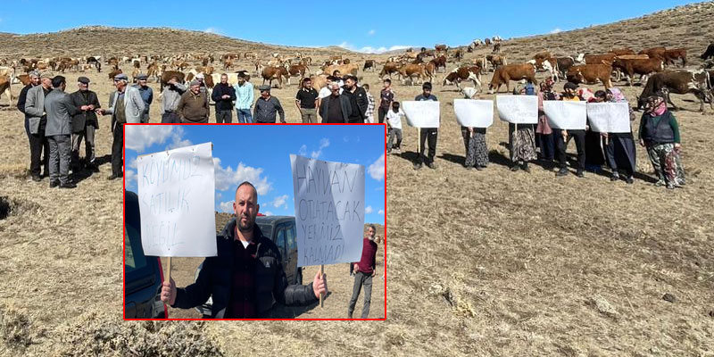 Kars'ta taş ocağı tepkisi, ''Köyümüz satılık değil!''