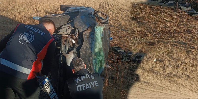 Kars’ta kaza, 1 ölü, 3 yaralı!