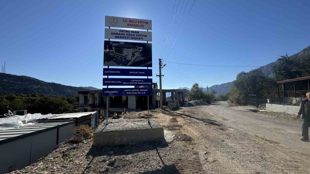 İbradı’nın Ormana Mahallesine halk eğitim merkezi yapılıyor