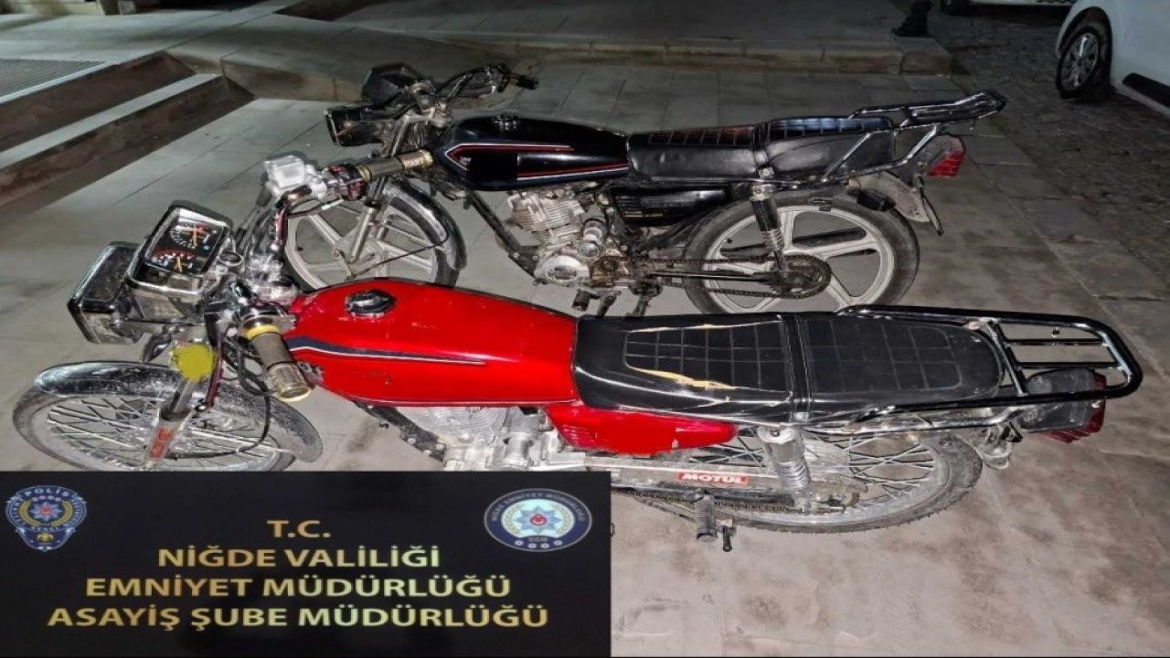 Niğde’de motosiklet hırsızlığı operasyonu: 2 şüpheli tutuklandı