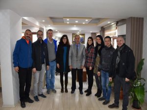 Doğanşehir Belediye Başkanı Vahap Küçük'e yabancı konuklardan ziyaret