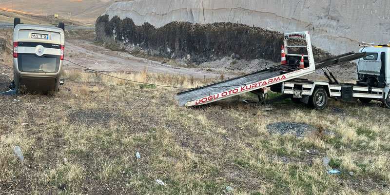 Digor'da araç takla attı, 1 yaralı var!