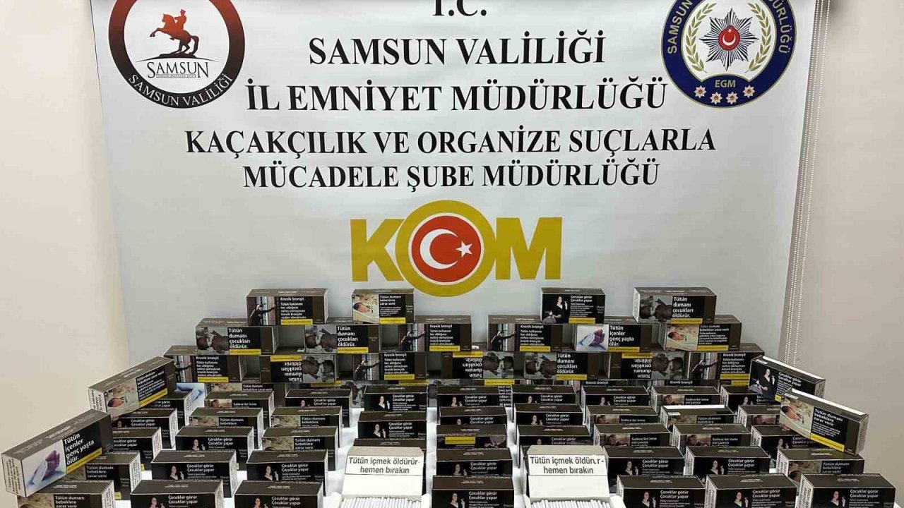 Samsun’da kaçak makaron operasyonu