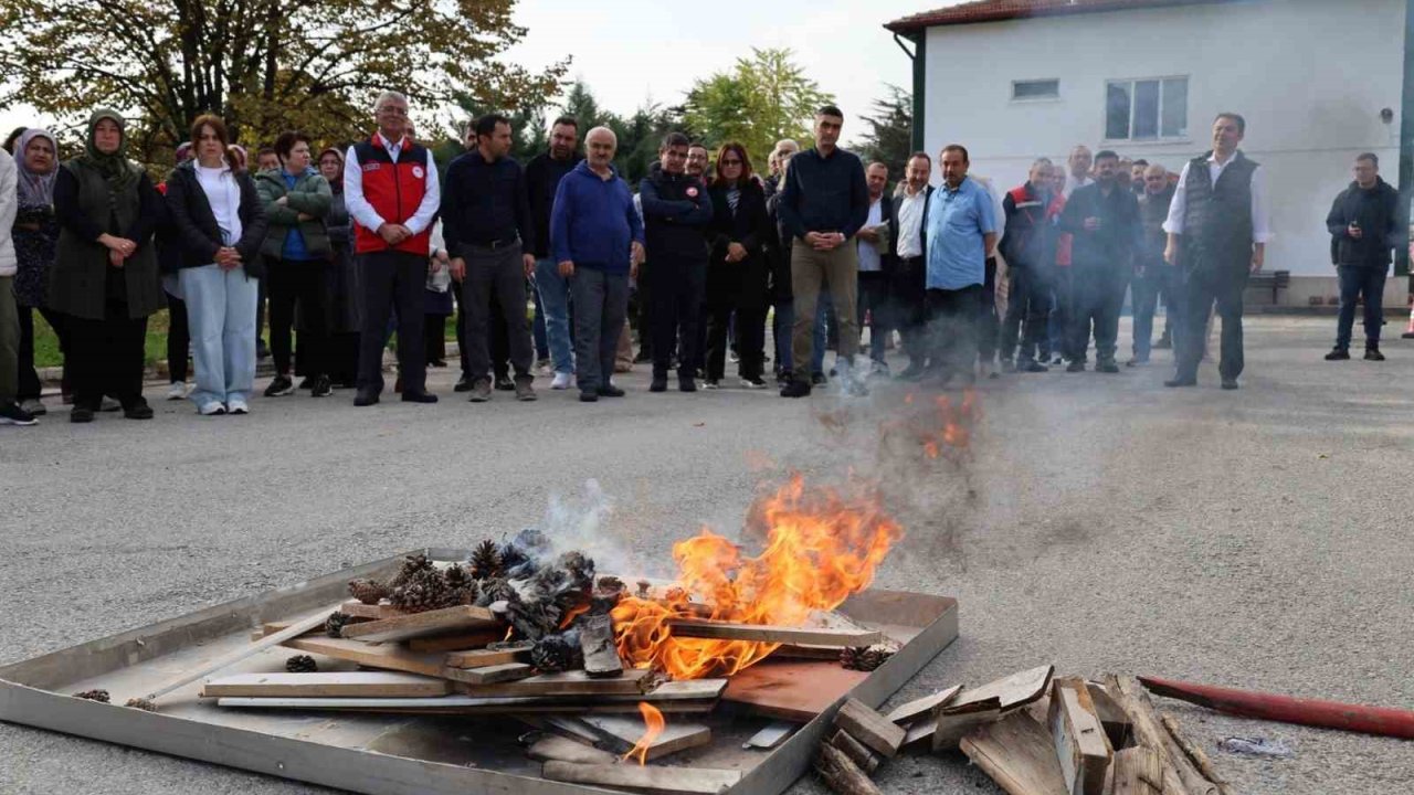 İl Tarım ve Orman Müdürlüğünde yangın ve tahliye tatbikatı