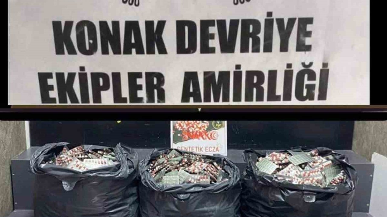 İzmir’de 42 bin 500 adet uyuşturucu hap ele geçirildi
