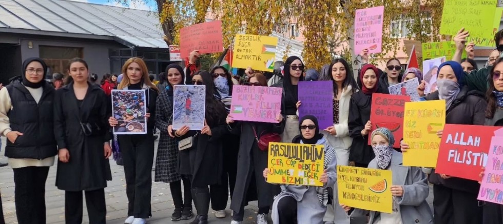 Sarıkamış'ta Filistin’e Destek Yürüyüşü