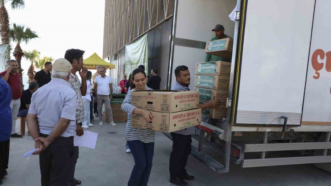 Mersin’de üreticiye fide ve güneş paneli desteği