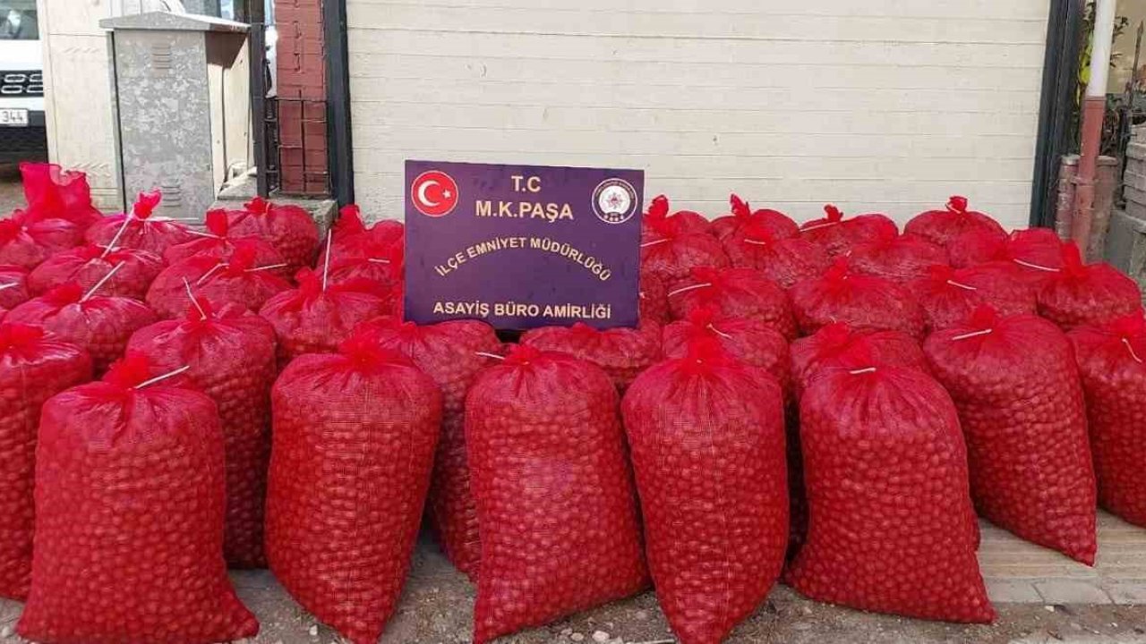 Mustafakemalpaşa’da hırsızlar 46 çuval ceviz ile yakalandı