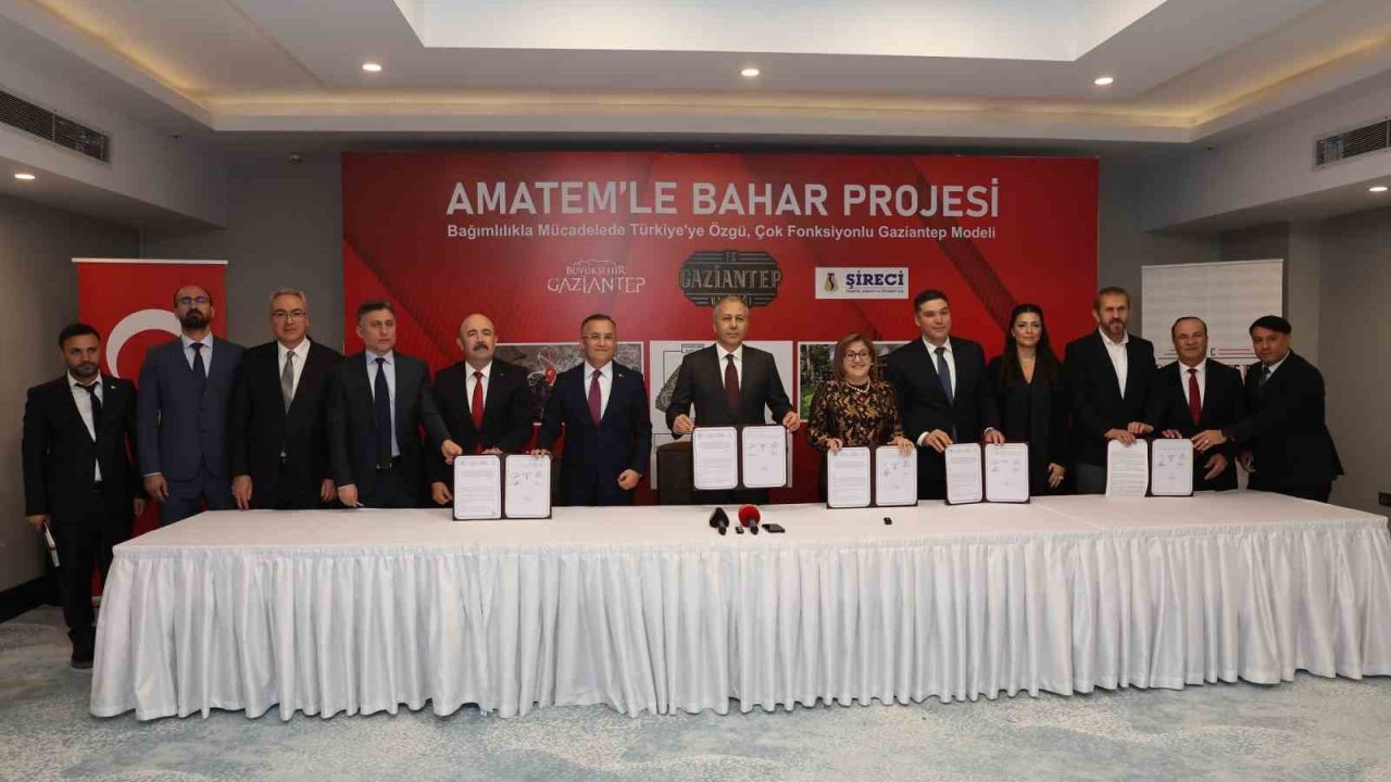 Bakan Yerlikaya’nın katılımıyla Türkiye’de ilk olacak AMATEM’le bahar projesi için imzalar atıldı