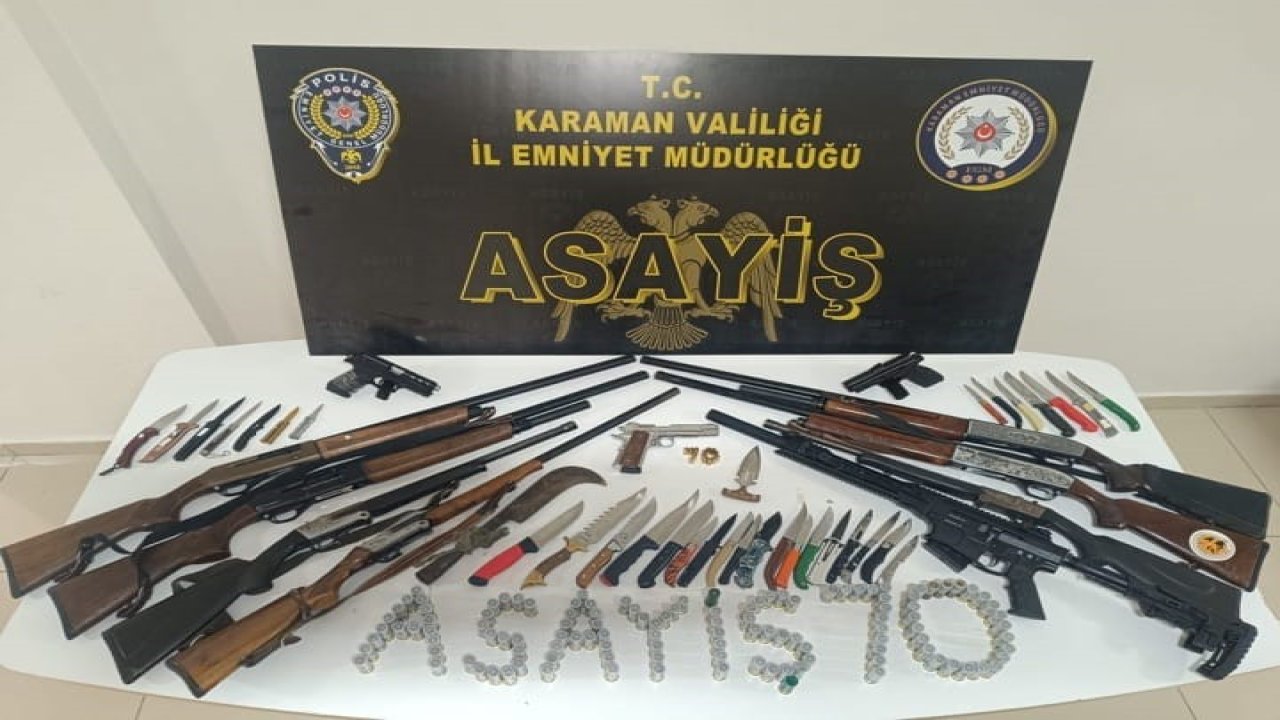 Polisin uygulamalarında tarihi eser ve ruhsatsız silahlar ele geçirildi: 8 tutuklama