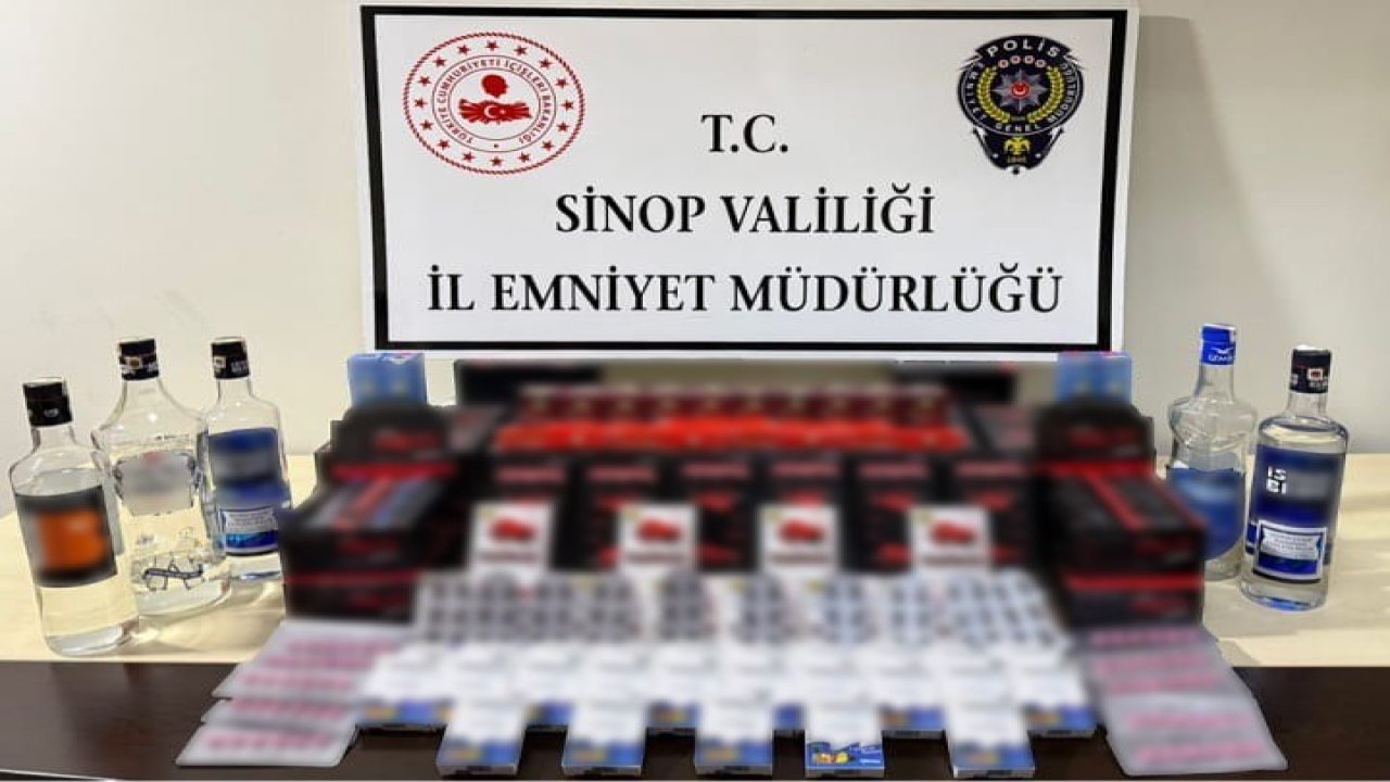 Sinop’ta kaçak içki ve cinsel içerikli ürün operasyonu: 1 gözaltı