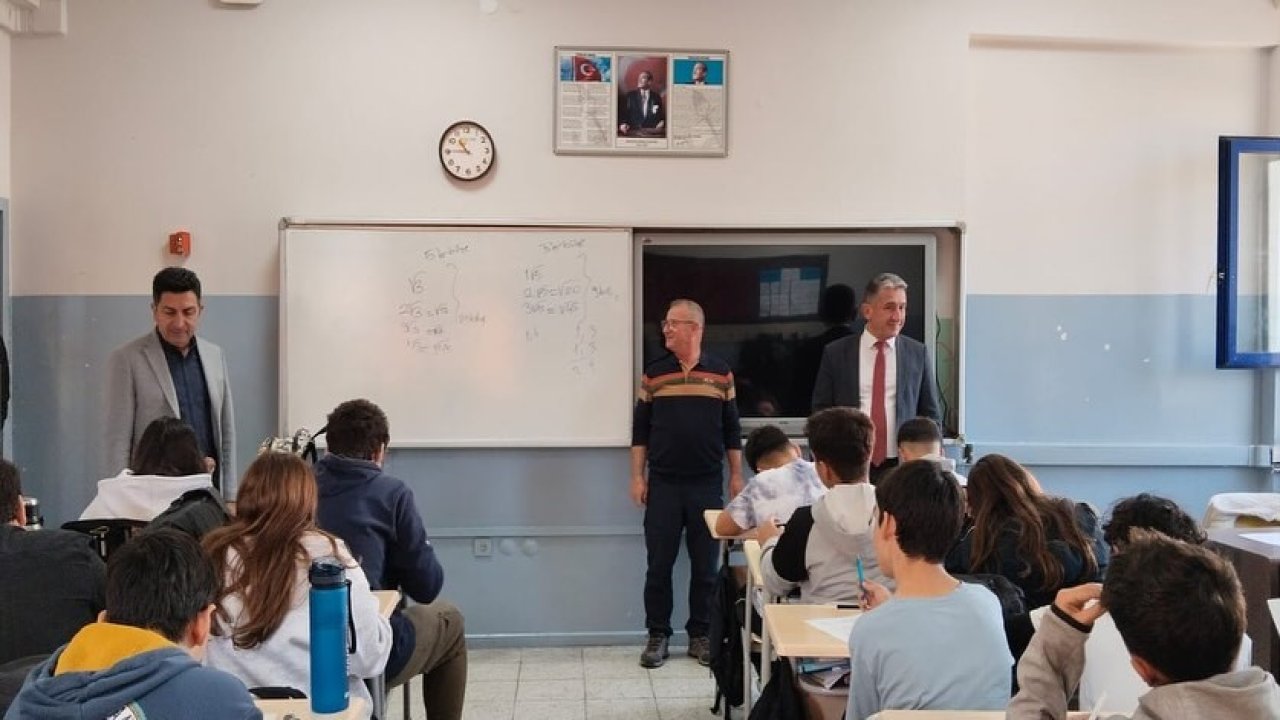 Menteşe İlçe Millî Eğitim Müdürü Kömürcü, ortak sınav uygulama süreçlerini inceledi