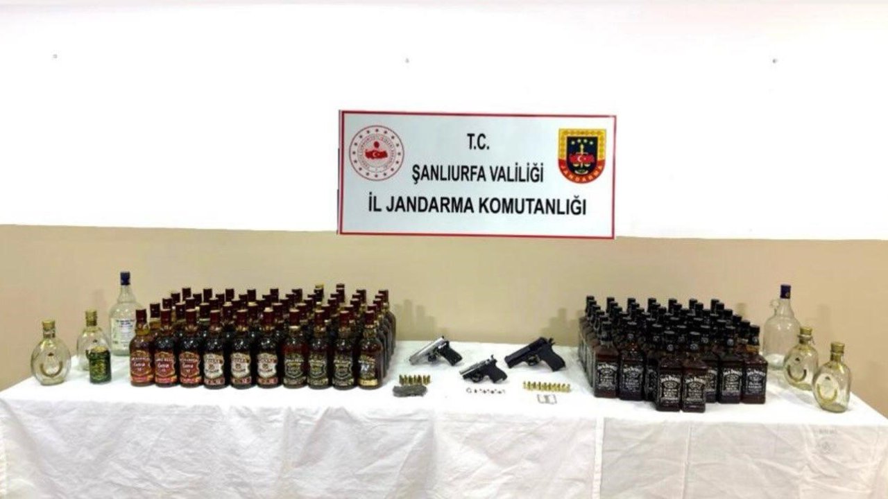 Şanlıurfa’da alkol, silah ve uyuşturucu operasyonu: 1 gözaltı