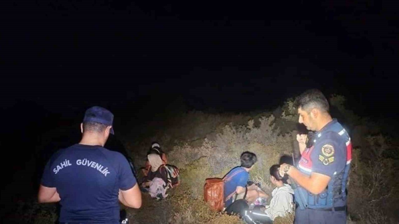 Günlüklü koyunda 3’ü çocuk 4 düzensiz göçmen yakalandı