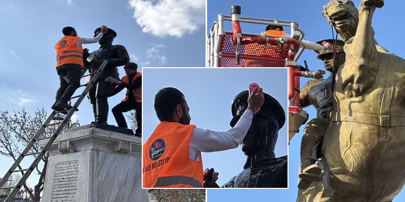 Kars’ta Atatürk Anıtları Gül Suyu ile Yıkandı