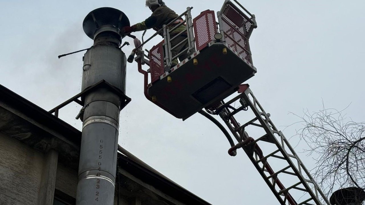Antakya’da baca yangını